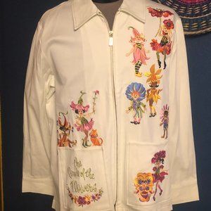 {BOB MACKIE} Art Parade of Flowers Jacket XL